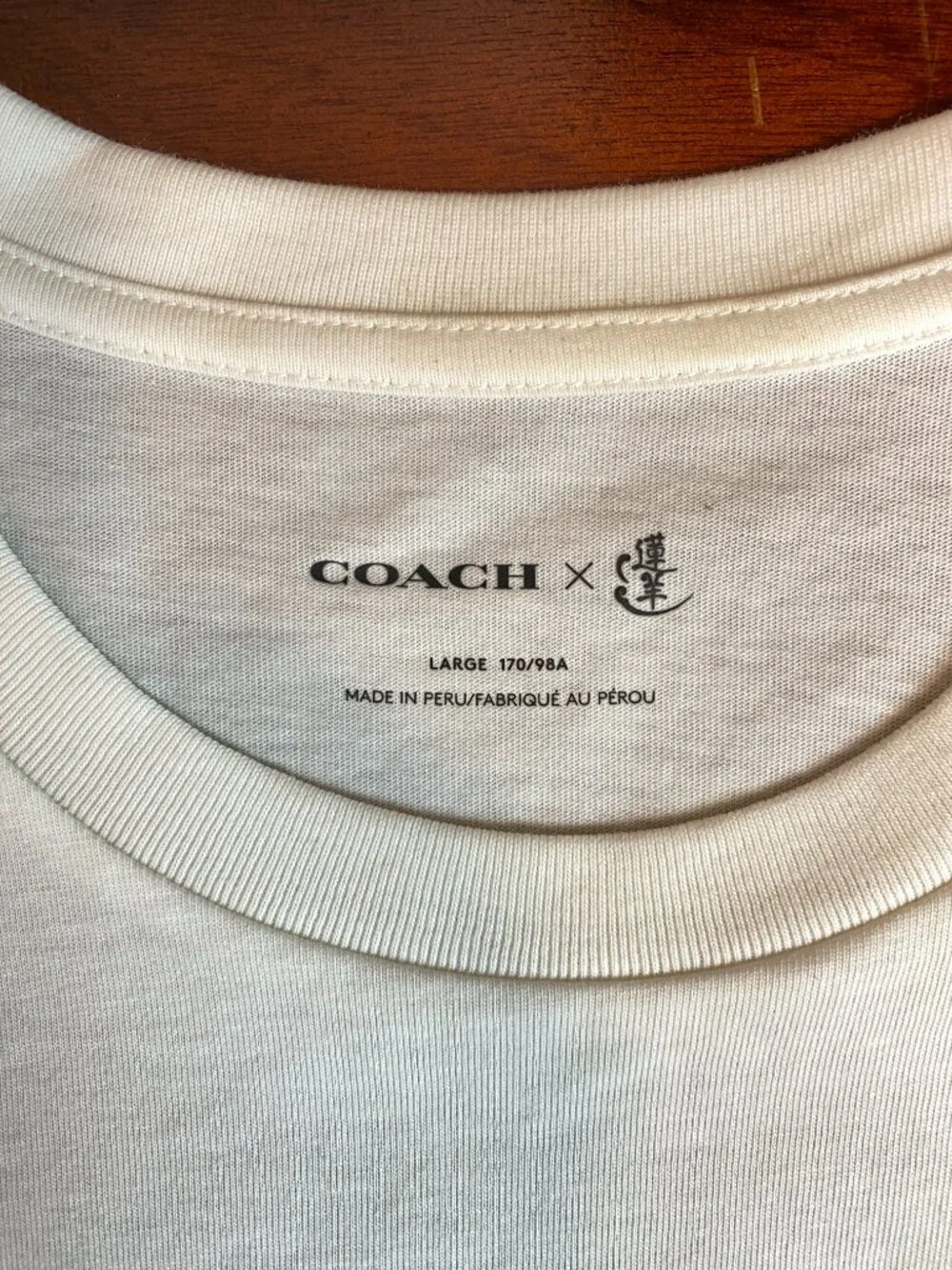 Coach x Guang Yu Dragon Graphic T-Shirt White Large 100% Cotton Tee